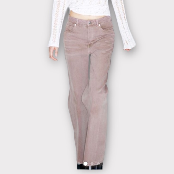 Brown Divided Wide High Jeans - Picture 2 of 5